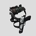 Leather Tactical Headband With Circular Gauge Metal Buckles And Adjustable Straps