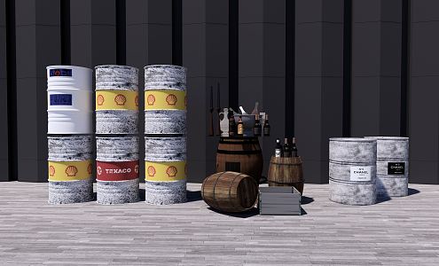 Industrial LOFT barrel jewelry ornaments 3d model