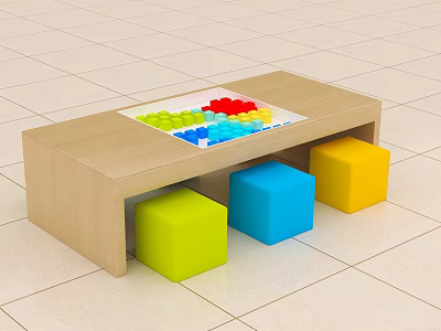 Children's Table Game Table Entertainment Table Mobile Phone Store Experience Table Smart Audio Speaker Drone Camera 3d model