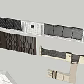 Modern Feature Wall Designs With Various Textures And Geometric Patterns 3d model