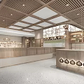Traditional Nanjiang Tiaoguo Restaurant With Wooden Exterior Glass Doors And Interior Tables