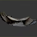 Natural Wood Stone Carved Sculpture With Organic Shape And Textured Surface