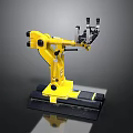 Yellow Industrial Mechanical Arm Equipment With Multiple Joints And Stable Base