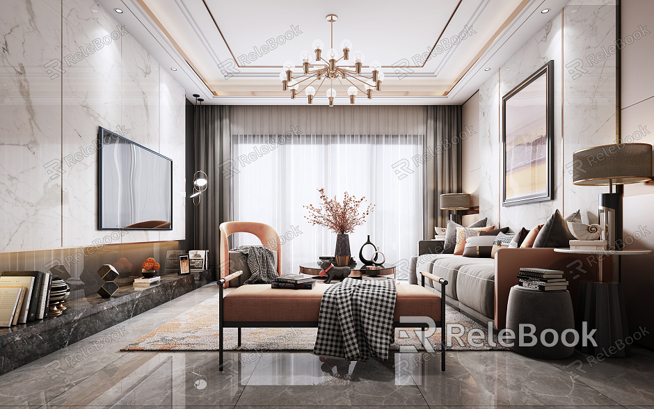 Light Luxury Living Room model