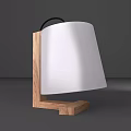 Modern Wooden Table Lamp With White Lampshade And Sturdy Stand Design