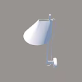White Minimalist Wall Lamp With Soft Lighting Mounted on Wooden Wall