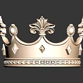 Elegant Luxury Golden Crown Jewelry With Intricate Floral Patterns And Shiny Surface