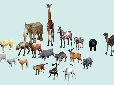 Modern Animals Various Animals 3d model