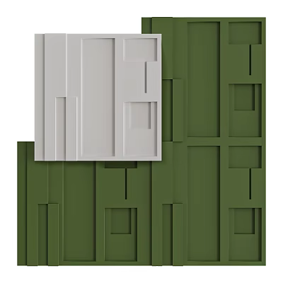 Decorative Plaster Moulding Interior Design With Geometric Patterns And Modern Styles For Home Walls 3d model