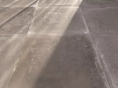 Gray Slate Floor Components With Arranged Tile Pattern And Sunlight Shadow Details 3d model