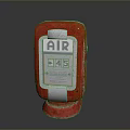 Vintage Red Device With Transparent Window And Label On Black Background