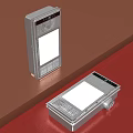 Slim White Bathroom Heater With LED Display And Ventilation Light Function 3d model