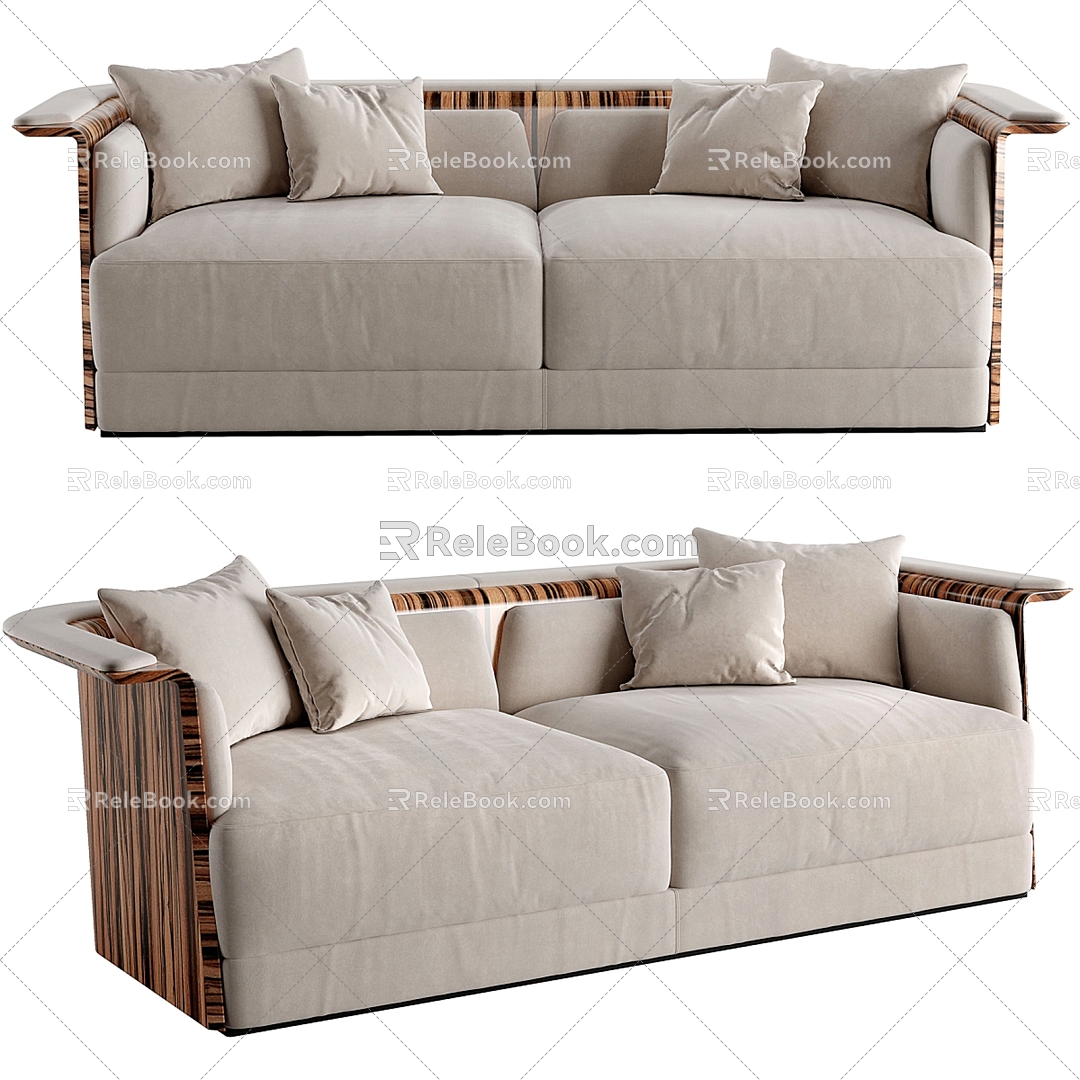 Bentley modern double sofa 3d model