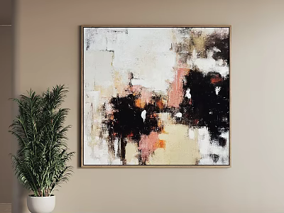 Quiet abstract painting decorative painting 3d model