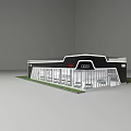 Audi Car Showroom Building With Modern Glass Facade And Exterior Design