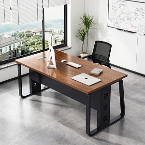 Modern office desk and chair computer desk 3d model