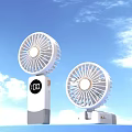 Portable Air Conditioner Fan With LED Light And Battery Display For Summer Cooling