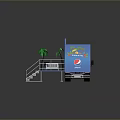 Pepsi Daily Living Supplies Display Booth Featuring White Truck And Palm Trees