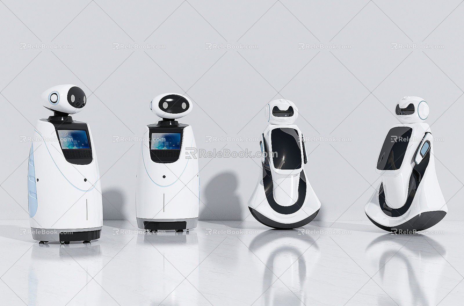 Modern Robots Service Robots 3d model