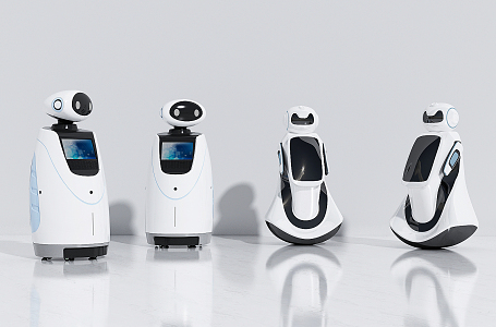 Modern Robots Service Robots 3d model