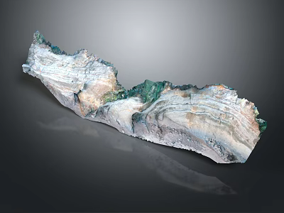 Garden Landscape Rockery Design Featuring Natural Stone With Green White Brown Texture 3d model