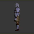 Medieval Weapon Armor Featuring Scaled Metal Plates And Leather Accents