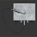 Military Weapon Control Device With Metal Box Microphone Knobs And Cable