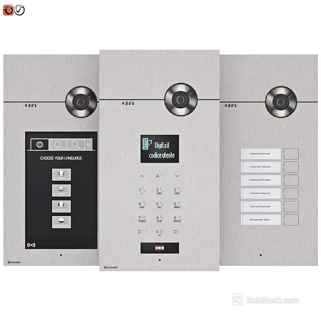 Daily Use Electrical Appliances Silver Control Panels Featuring Camera Display Screen And Buttons 3d model