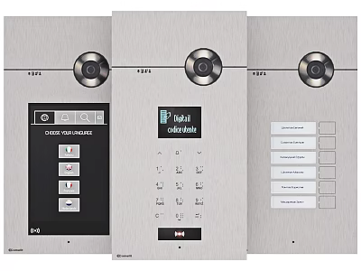 Daily Use Electrical Appliances Silver Control Panels Featuring Camera Display Screen And Buttons 3d model