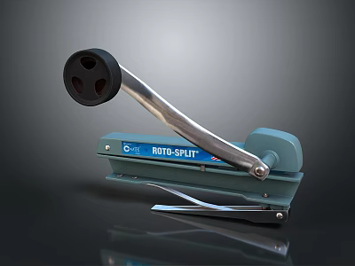 Roto Split Manual Tool With Metal Handle And Blue Gray Design 3d model