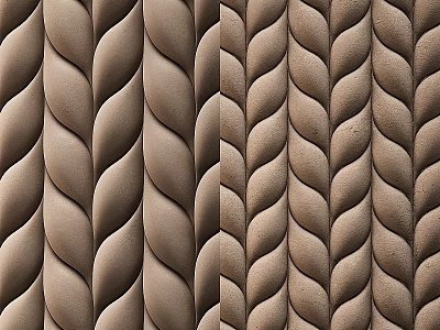 Intricate Brown Spiral Pattern Textured Decorative Wall Design for Home Interiors 3d model