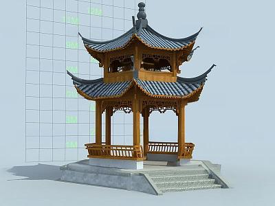 Ancient Pavilion of Chinese-style Ancient Architecture model