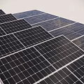Solar Panels Array Installation On Rooftop With Black Frames And Grid Design 3d model