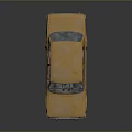 Yellow Vintage Classic Car With Worn Exterior Retro Design And Old Fashioned Body