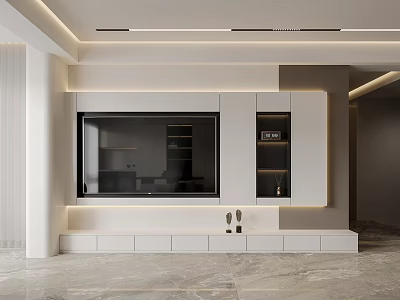TV background cabinet TV background wall 3d model