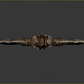Medieval Battle Axe With Double Blades Spiked Design And Wooden Handle 3D Rendering