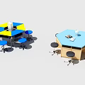 Laboratory Table Combinations With Various Sizes And Color Options 3d model
