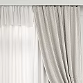 Elegant Beige Curtains with Sheer White Lining and Decorative Tiebacks on White Walls