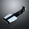 Handheld Black And White Tool With Multiple Metal Prongs And Ergonomic Handle Design