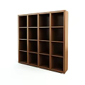 Wooden Storage Shelving Unit with Multiple Open Compartments Modern Design for Home Organization