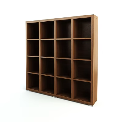 Wooden Storage Shelving Unit with Multiple Open Compartments Modern Design for Home Organization 3d model
