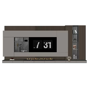 background wall TV background wall 3d model