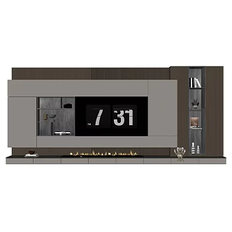 background wall TV background wall 3d model