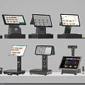 Various Styles Of Touch Screen Computerized POS Terminals With Modern Designs