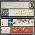 Modern New Chinese Decorative Hanging Painting 3d model