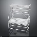 White Construction Scaffolding Equipment With Multi Level Metal Frame Platform And Safety Railings For Building