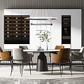 Modern Dining Table and Chair Combination 3d model