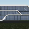 Modern Office Building Multi-storey Office Building Industrial Park Office Building Administrative Office Building Horizontal Line 3d model