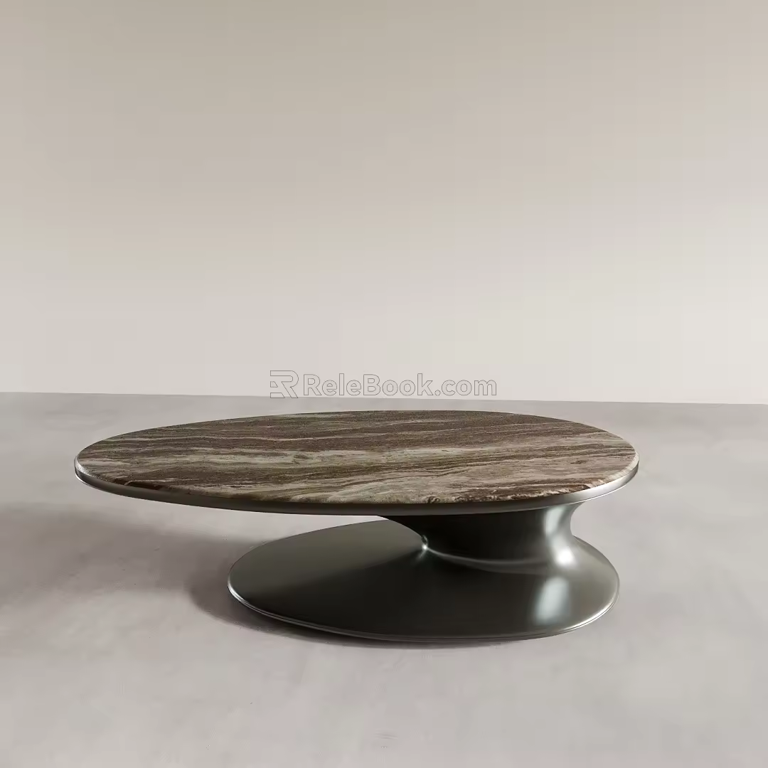 Coffee table low table square table 3d model