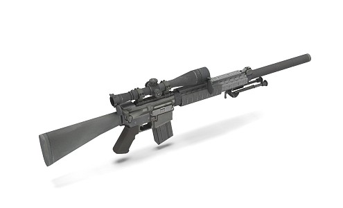 Modern Sniper Rifle 3d model